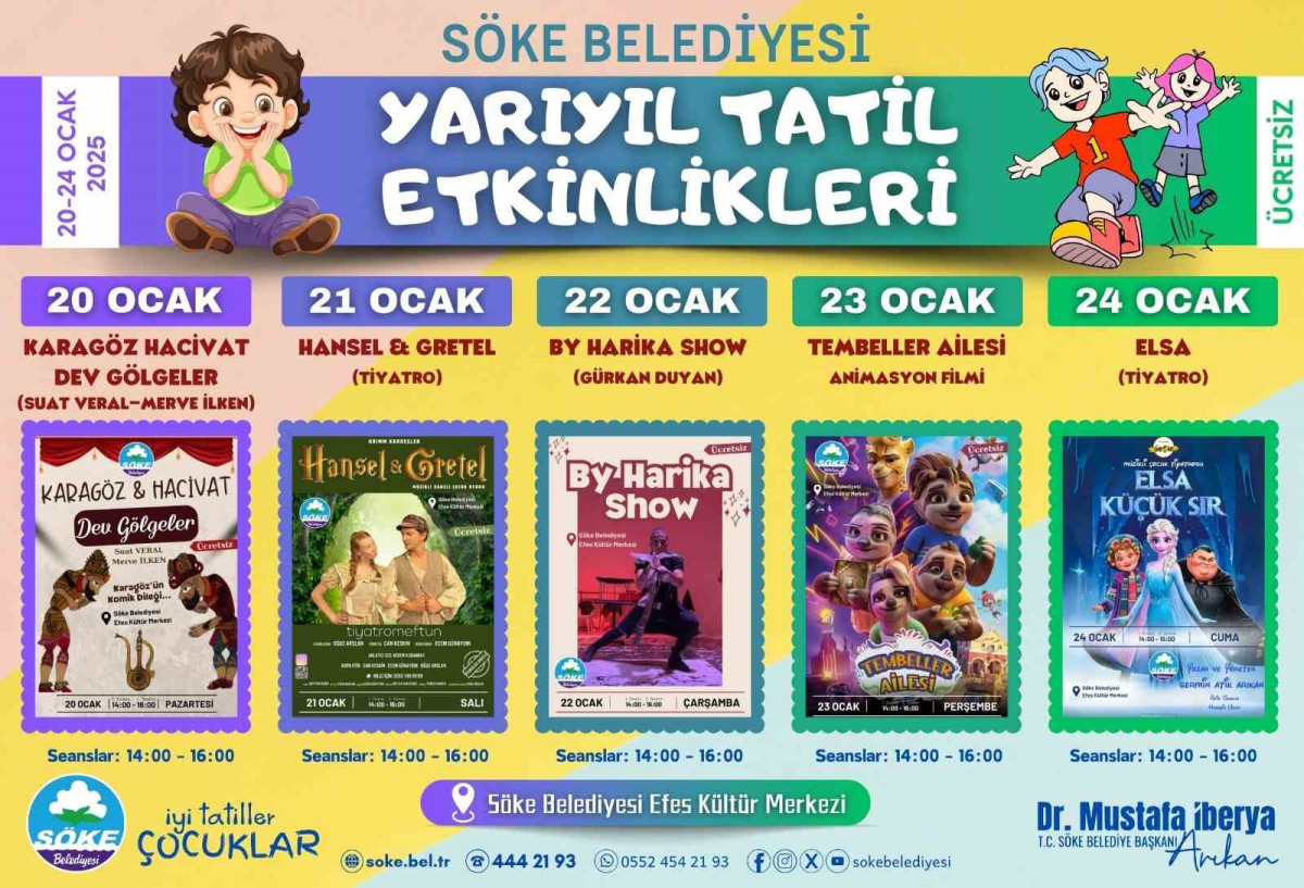 Söke’de çocuklar yarıyıl tatilinde etkinliklerle buluşacak